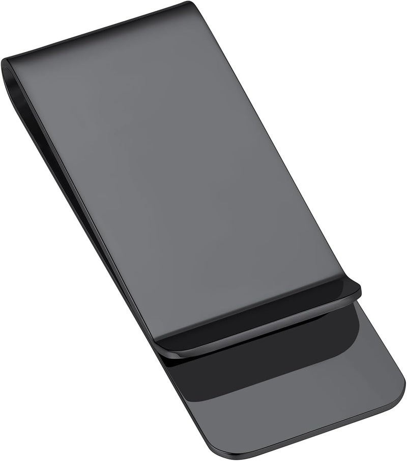 ChainsHouse Stainless Steel Money Clip Slim Wallet Credit Business Card Holder for Men, Wallet Charms Gift for Father Dad Husband - Image 1